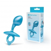 Голубая анальная пробка для массажа простаты Bulb Silicone Prostate Plug - 10,7 см. - b-Vibe - в Москве купить с доставкой