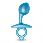 Голубая анальная пробка для массажа простаты Bulb Silicone Prostate Plug - 10,7 см. - b-Vibe - в Москве купить с доставкой