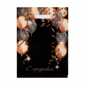 Пакет с вырубной ручкой и принтом в виде шариков (30х40 см) - Сима-Ленд - купить с доставкой в Москве