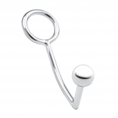 Кольцо на пенис с анальным стимулятором Stainless Steel Anal Hook   Cock Ring - BlueLine - в Москве купить с доставкой
