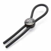 Тёмно-серое эрекционное кольцо с зажимом Again and Again Adjustable Cock Ring - Fifty Shades of Grey - в Москве купить с доставкой