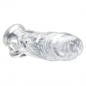 Прозрачная насадка для увеличения члена Realistic Clear Penis Enhancer and Ball Stretcher - 20,3 см. - XR Brands - в Москве купить с доставкой