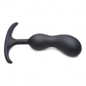 Черный массажер простаты с утяжелителями Premium Silicone Weighted Prostate Plug Medium - 16,3 см. - XR Brands - в Москве купить с доставкой