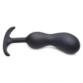 Черный массажер простаты с утяжелителями Premium Silicone Weighted Prostate Plug Large - 18,8 см. - XR Brands - в Москве купить с доставкой