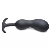 Черный массажер простаты с утяжелителями Premium Silicone Weighted Prostate Plug XL - 20,8 см. - XR Brands - в Москве купить с доставкой