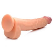 Телесный реалистичный фаллоимитатор на присоске Hung Harry 11.75’’ Dildo with Balls - 32,4 см. - XR Brands