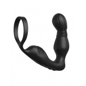 Черный вибростимулятор простаты с эрекционным кольцом Ass-Gasm Pro P-Spot Milker - Pipedream - в Москве купить с доставкой