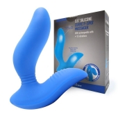 Синий вибромассажер простаты 3,5’’ Curve P-spot Massager - 12 см. - Erokay - в Москве купить с доставкой