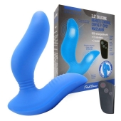 Синий вибромассажер простаты 3,5’’ Remote Control Curve P-spot Massager - 12 см. - Erokay - в Москве купить с доставкой
