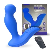 Синий вибромассажер простаты 3,5’’ Remote Control P-spot Massager - 12,5 см. - Erokay - в Москве купить с доставкой