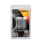 Прозрачная насадка с шипами STAY HARD COCK SLEEVE 01 CLEAR - Blush Novelties - в Москве купить с доставкой