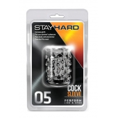 Прозрачная насадка с капельками STAY HARD COCK SLEEVE 05 CLEAR - Blush Novelties - в Москве купить с доставкой