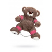 Бондажный набор: бурый мишка с розовыми оковами и наручниками - Pecado - купить с доставкой в Москве