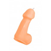 Оранжевая свеча в форме пениса - 47 гр. - Pecado - купить с доставкой в Москве