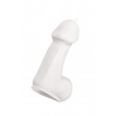 Белая свеча в форме пениса - 47 гр. - Pecado - купить с доставкой в Москве