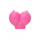 Розовая свеча «Сиськи» - 150 гр. - Pecado - купить с доставкой в Москве