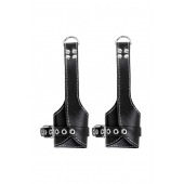 Черные подвесы с белой строчкой - Pecado - купить с доставкой в Москве