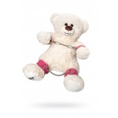 Бондажный набор: белый мишка с розовыми оковами и наручниками - Pecado - купить с доставкой в Москве