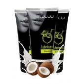 Набор из 3 съедобных лубрикантов JUJU со вкусом кокоса - JuJu - купить с доставкой в Москве