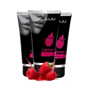 Набор из 3 съедобных лубрикантов JUJU со вкусом малины - JuJu - купить с доставкой в Москве