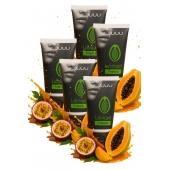 Набор из 5 съедобных лубрикантов JUJU со вкусом тропических фруктов - JuJu - купить с доставкой в Москве