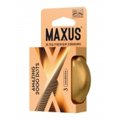 Точечные презервативы MAXUS 2000 Amazing Dots с железным кейсом - 3 шт. - Maxus - купить с доставкой в Москве