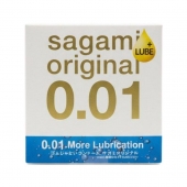 Увлажнённый презерватив Sagami Original 0.01 Extra Lub - 1 шт. - Sagami - купить с доставкой в Москве