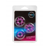 Набор из 3 лиловых эрекционных колец различной формы - Erowoman-Eroman - в Москве купить с доставкой