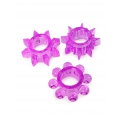 Набор из 3 лиловых эрекционных колец различной формы - Erowoman-Eroman - в Москве купить с доставкой