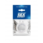 Эрекционное кольцо со стимулирующими шариками сверху и снизу - Sex Expert - в Москве купить с доставкой