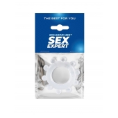 Прозрачное эрекционное кольцо со стимулирующими шариками - Sex Expert - в Москве купить с доставкой