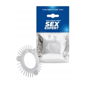 Эластичное эрекционное кольцо с 3 шариками и шипами - Sex Expert - в Москве купить с доставкой