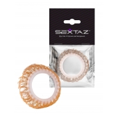 Эрекционное кольцо с бежевыми «ресничками» - Sextaz - в Москве купить с доставкой