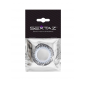 Эластичное эрекционное колечко с черными «ресничками» - Sextaz - в Москве купить с доставкой