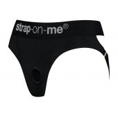 Черные трусики для насадок Heroine Lingerie Harness - size XL - Strap-on-me - купить с доставкой в Москве