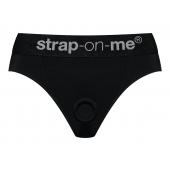 Черные трусики для насадок Heroine Lingerie Harness - size XL - Strap-on-me - купить с доставкой в Москве