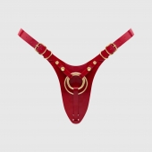 Красный пояс для фиксации насадок Strap-On-Me Leatherette Harness Fabulous - Strap-on-me - купить с доставкой в Москве