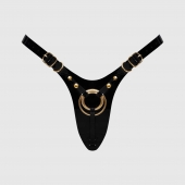 Черный пояс для фиксации насадок Strap-On-Me Leatherette Harness Fabulous - Strap-on-me - купить с доставкой в Москве