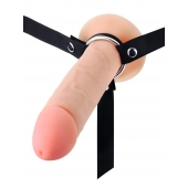 Мужской полый страпон на регулируемых ремешках - 22 см. - Sex Expert - купить с доставкой в Москве