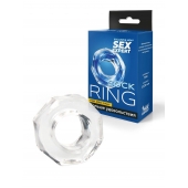 Прозрачное эрекционное кольцо в форме гайки - Sex Expert - в Москве купить с доставкой