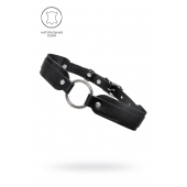 Черный кожаный чокер-ошейник со скруглёнными углами - Pecado - купить с доставкой в Москве