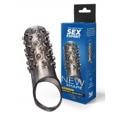Дымчатая насадка на пенис с выпуклостями - 12 см. - Sex Expert - в Москве купить с доставкой