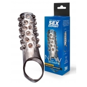 Дымчатая насадка на пенис с выпуклостями - 11 см. - Sex Expert - в Москве купить с доставкой