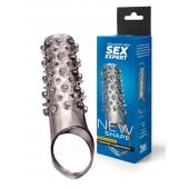 Дымчатая насадка на пенис с шипами и выпуклостями - 12 см. - Sex Expert - в Москве купить с доставкой