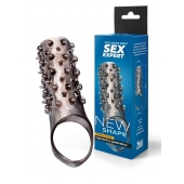 Дымчатая насадка на пенис с шипами и выпуклостями - 12,5 см. - Sex Expert - в Москве купить с доставкой