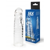 Прозрачная закрытая насадка на член - 15 см. - Sex Expert - в Москве купить с доставкой