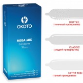 Презервативы OKOTO Mega Mix - 18 шт. - Sitabella - купить с доставкой в Москве