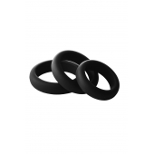 Набор из 3 черных эрекционных колец Smooth Silicone Cockring Pack - Dream Toys - в Москве купить с доставкой