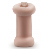 Телесный люминесцентный двусторонний мастурбатор Tasha - Blush Novelties - в Москве купить с доставкой