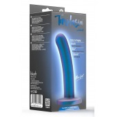 Синяя насадка с гладкой поверхностью Surrender 5.75 Inch Intermediate Pegging Dildo - 14,6 см. - Blush Novelties - купить с доставкой в Москве
